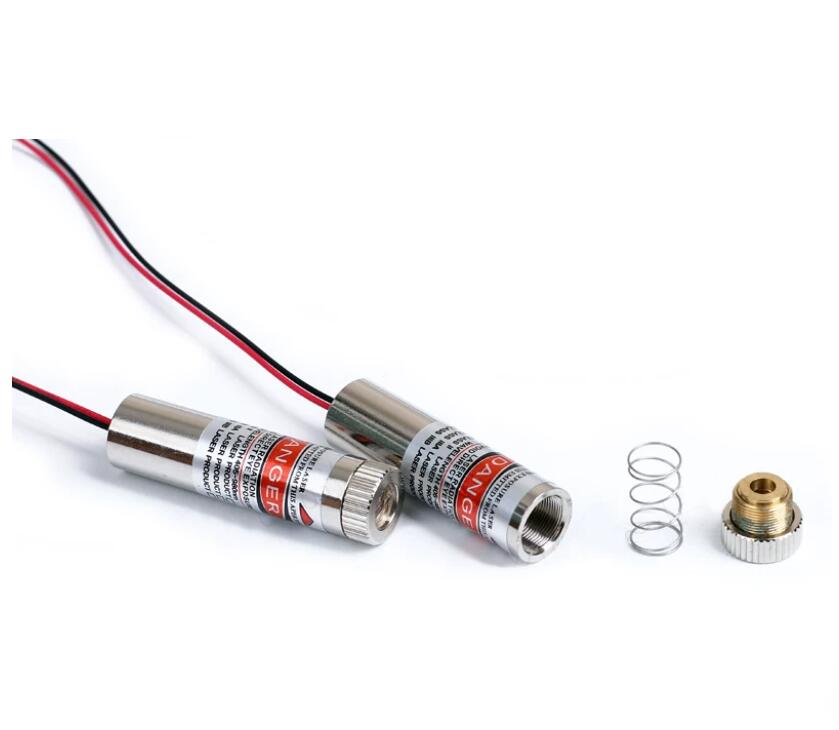 Industrial Laser Line Module - 調整可能な焦点 520nm 130MW グリーン ドット/ライン/クロス 12x45mm