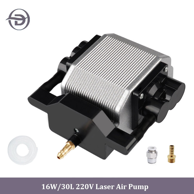 Air Assist Pump Laser - CNC 30L/分レーザーエアアシストポンプ 16 ワット電気エアコンプレッサーレーザー切断彫刻機用調整可能な速度低ノイズ
