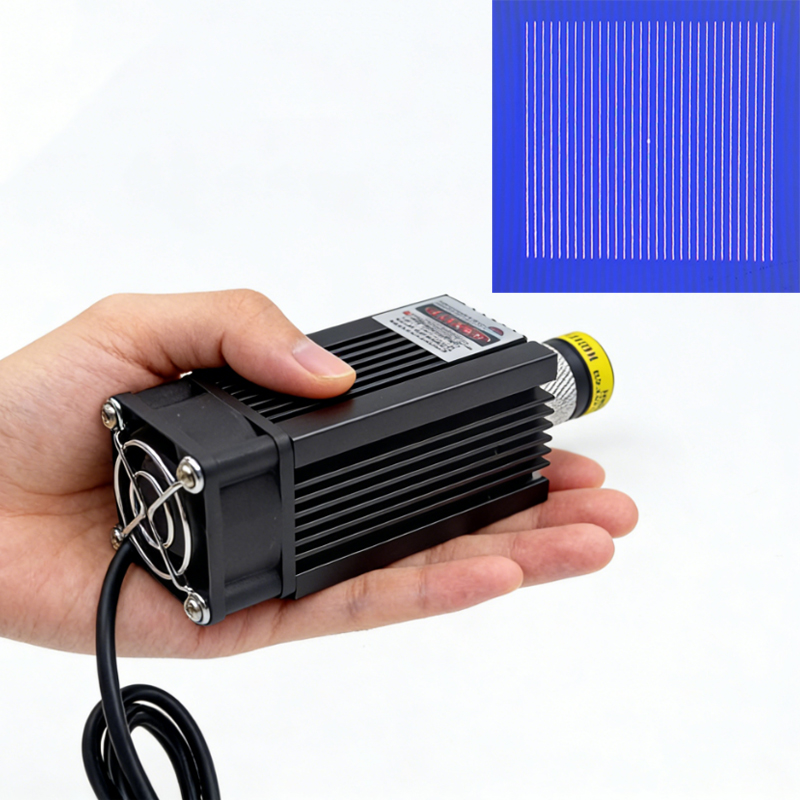 Industrial Laser Line Module - 高品質 450nm DOE 31 ラインブルーラインレーザーモジュール良好な放熱航空プラグアダプター付き工業用グレード