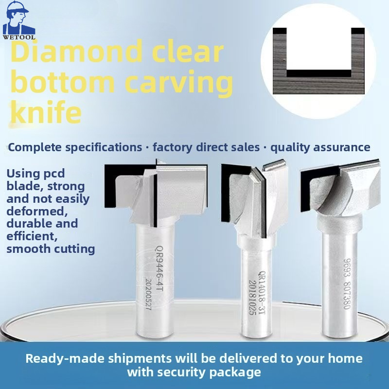 Cnc Router Bit - Livter PCDボトムクリーニングウッドダイヤモンドストレートルータービット3枚刃と4枚刃CNCフラットエンドミルウッドミリングカッターメトリックサイズ