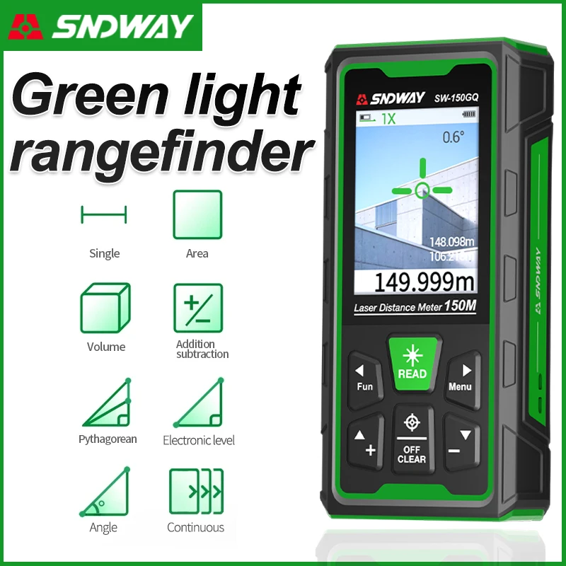 Industrial Laser Measurement - グリーンレーザー距離計デジタル距離計 150 メートル 100 メートル 80