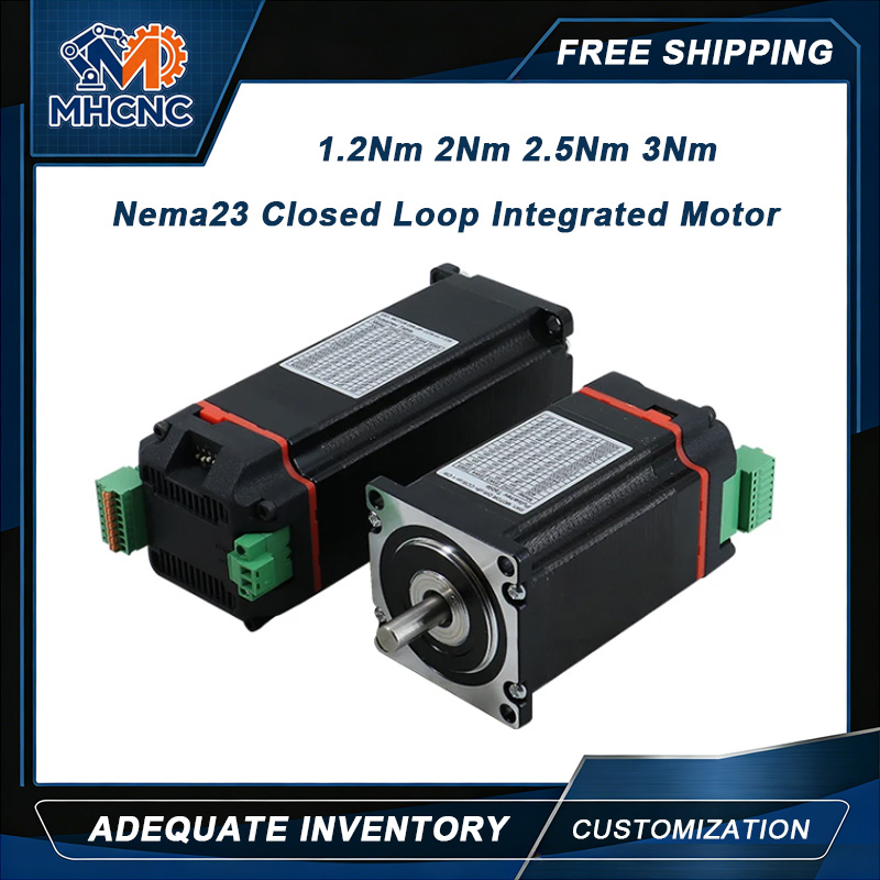 Stepper Driver Cnc - MHCNC Nema23 クローズドループステッピングモーター 1.2-3Nm 8mm シャフト統合ハイブリッドサーボドライバー