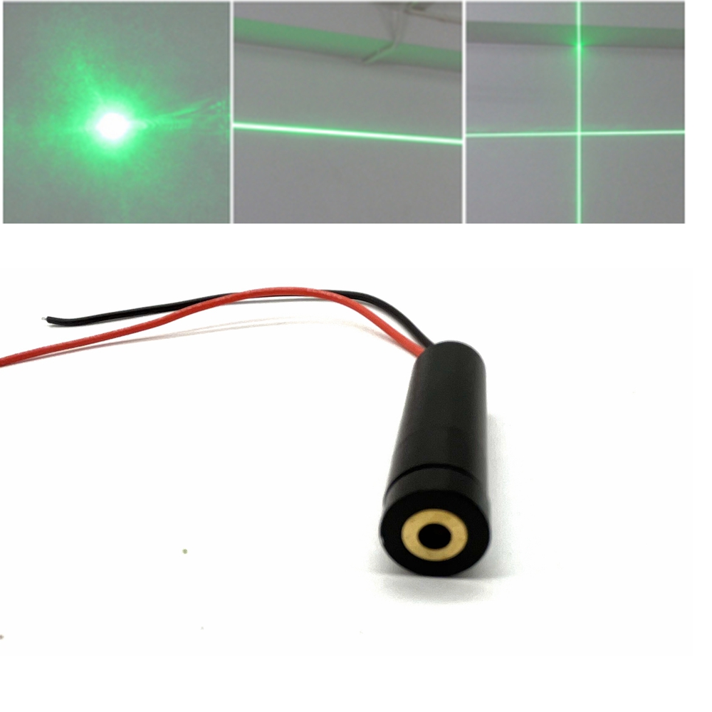 Industrial Laser Line Module - レーザーモジュール工業用,515nm,520nm,15mW,緑色,ドット/ライン/クロス1240