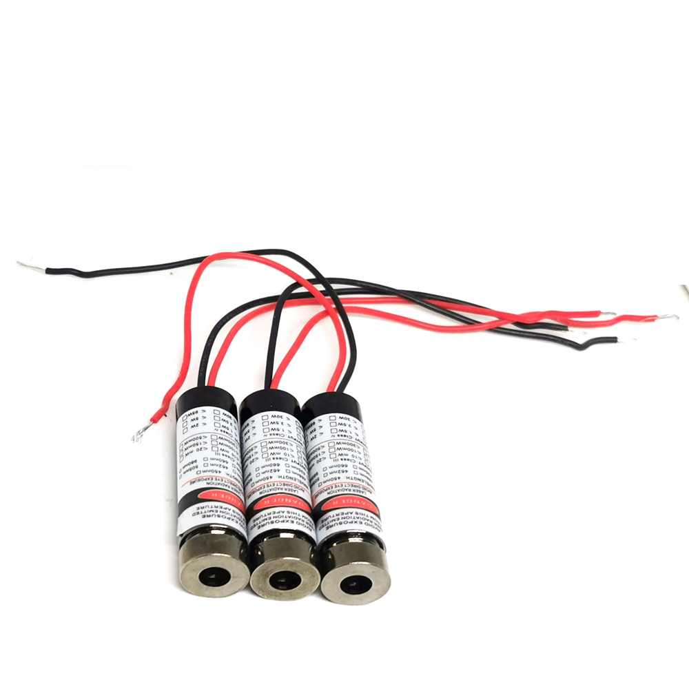 Industrial Laser Line Module - レーザードットダイオードモジュール,紫と青,クロス,実験室,工業用,405nm, 20mw, 3v-5v,13x42mm, 3個