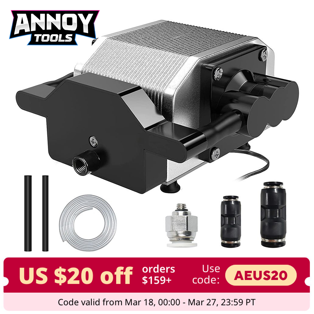 Air Assist Pump Laser - レーザーカッターおよび彫刻機用エアアシスト、調整可能な30L/分のエアアシストポンプキット、彫刻機用ツール