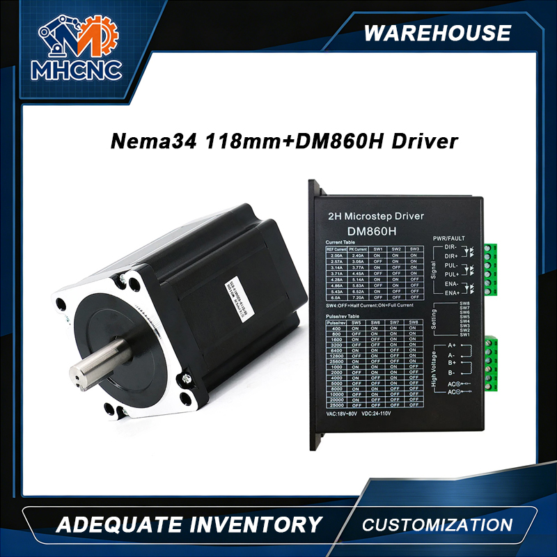 Stepper Driver Cnc - MHCNC Nema34 118mm 8.5Nm オープンループ DC