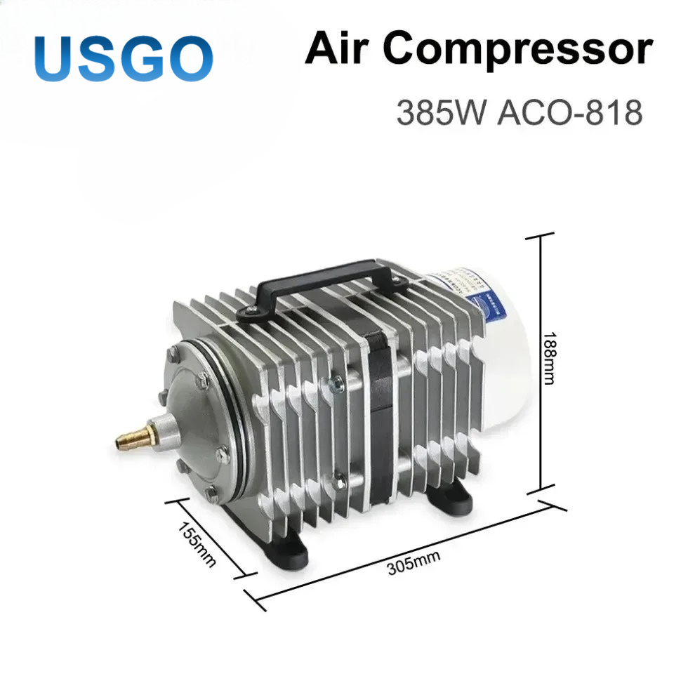 USGO ACO-818 385W 電磁式エアコンプレッサー - Air Assist Pump Laser のレビューと価格