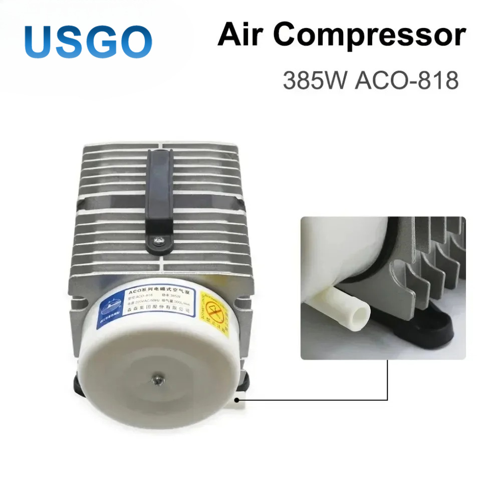 USGO ACO-818 385W 電磁式エアコンプレッサー - Air Assist Pump Laser のレビューと価格