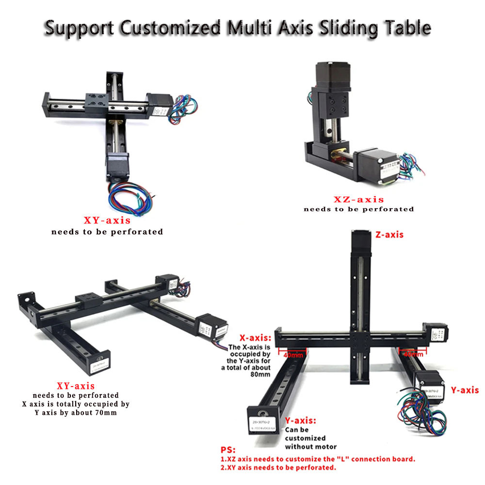 T型スライドテーブルレール リニア50-300mmストローク - Stepper Driver Cnc のレビューと価格
