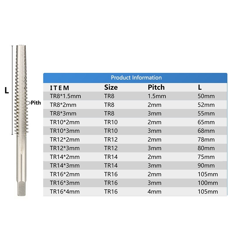 ねじ式タップ用ワイヤねじセット,tr8,tr10,tr12, - Cnc Router Bit のレビューと価格