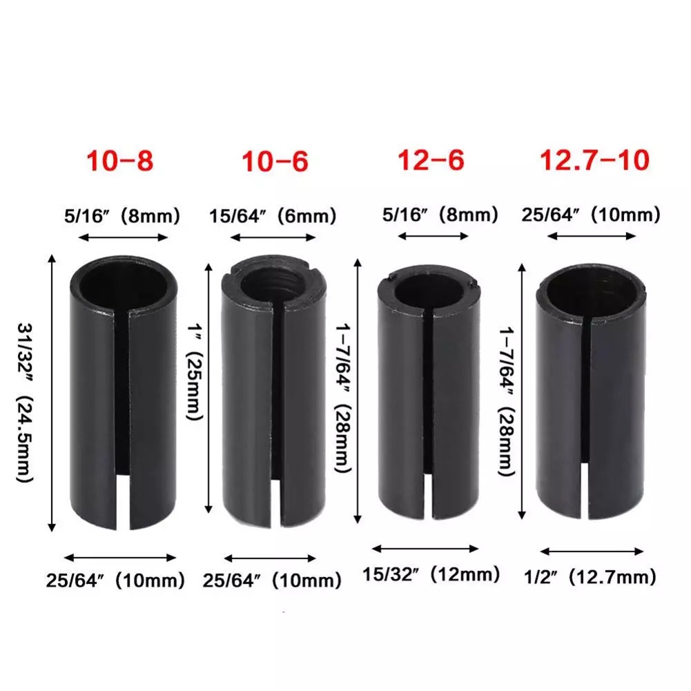 ルータービットアダプターコレット6 6.35 8 10 12 - Cnc Router Bit のレビューと価格