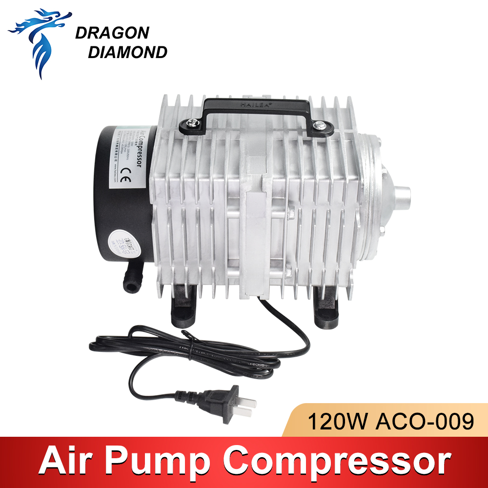120 ワットエアコンプレッサー電気磁気エアアシストポンプ  - Air Assist Pump Laser のレビューと価格