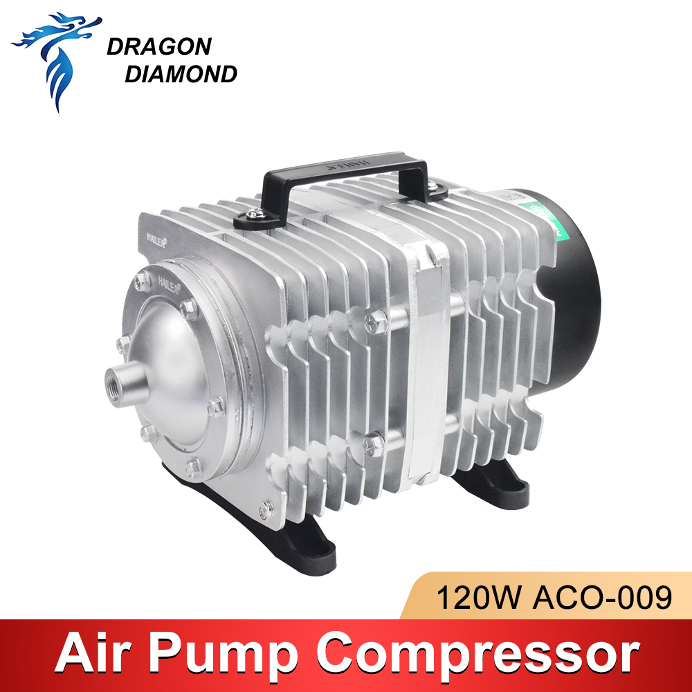 120 ワットエアコンプレッサー電気磁気エアアシストポンプ  - Air Assist Pump Laser のレビューと価格