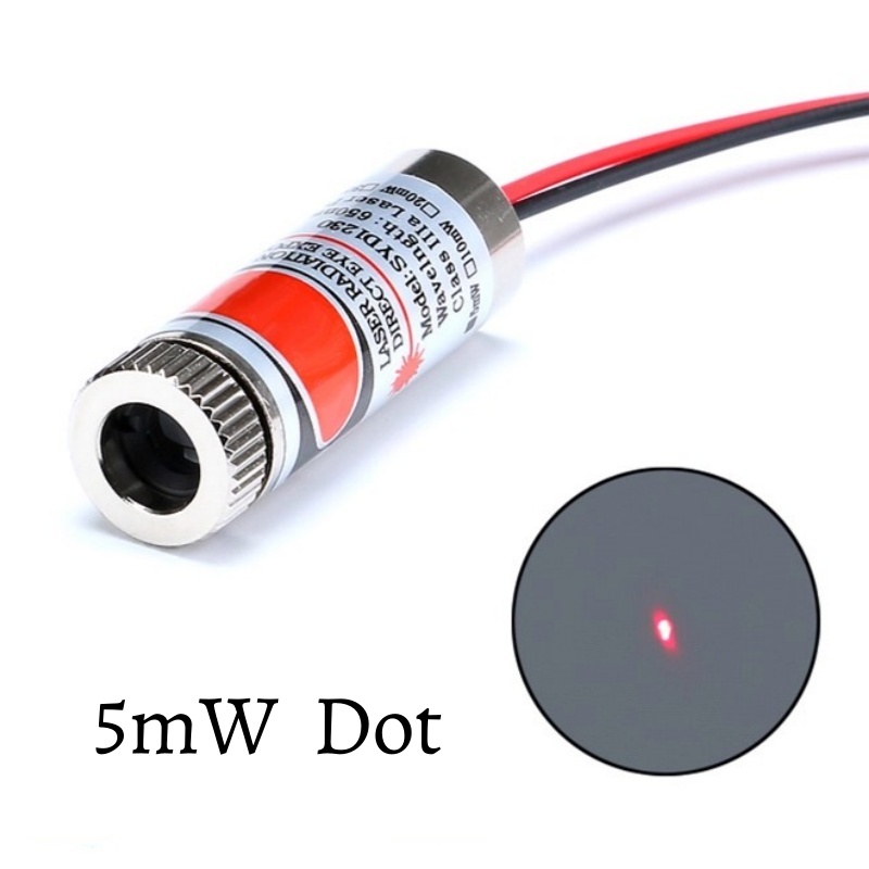 650nm 5mW 赤色点/線/十字レーザーモジュールヘッド - Industrial Laser Line Module のレビューと価格