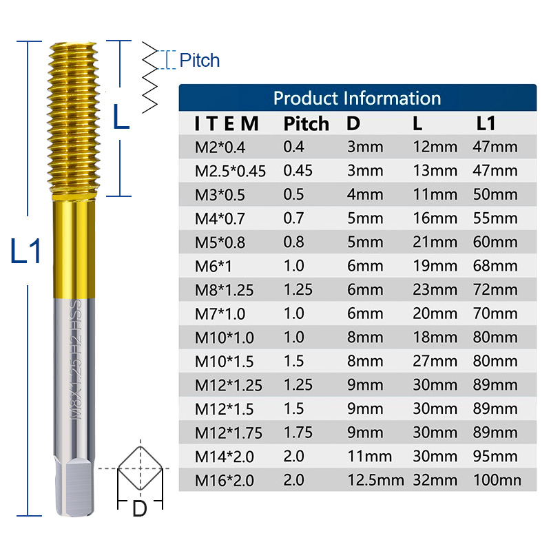 Xcan-押し出しタップ,M2-M12個の機械,メートルねじ - Cnc Router Bit のレビューと価格