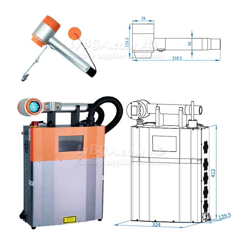 LY-LCG100A 100W パルスレーザー洗浄機 バック - Industrial Laser Removal Machine のレビューと価格