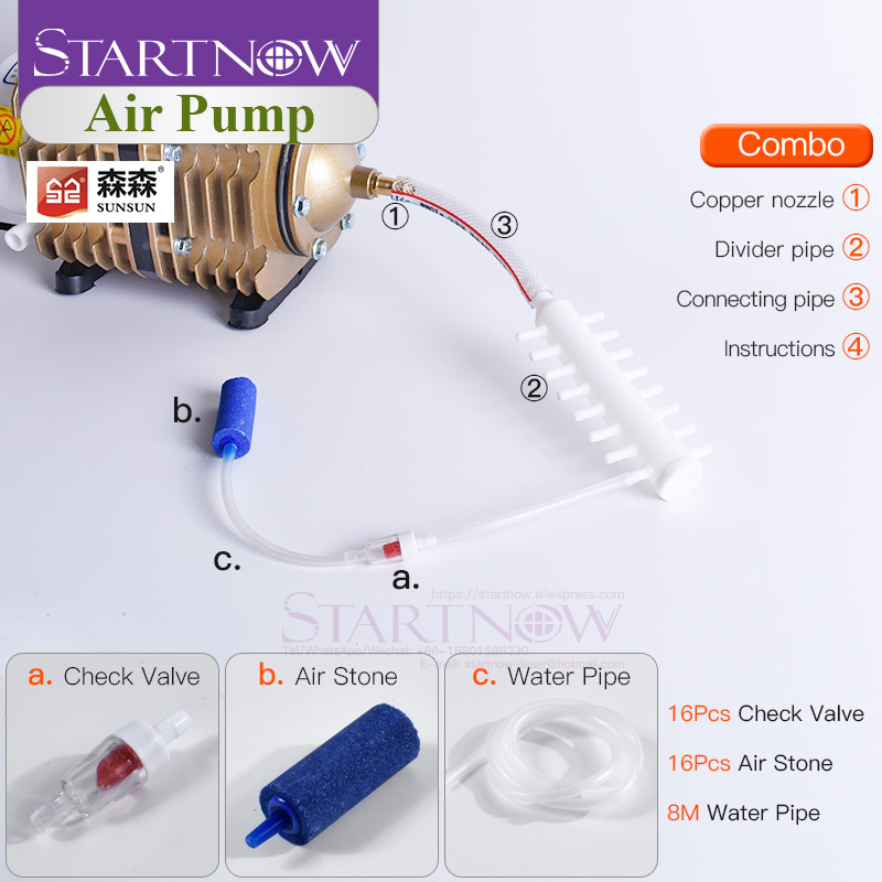 220V 185W 150L/min 電磁式エアコンプレッサ - Air Assist Pump Laser のレビューと価格