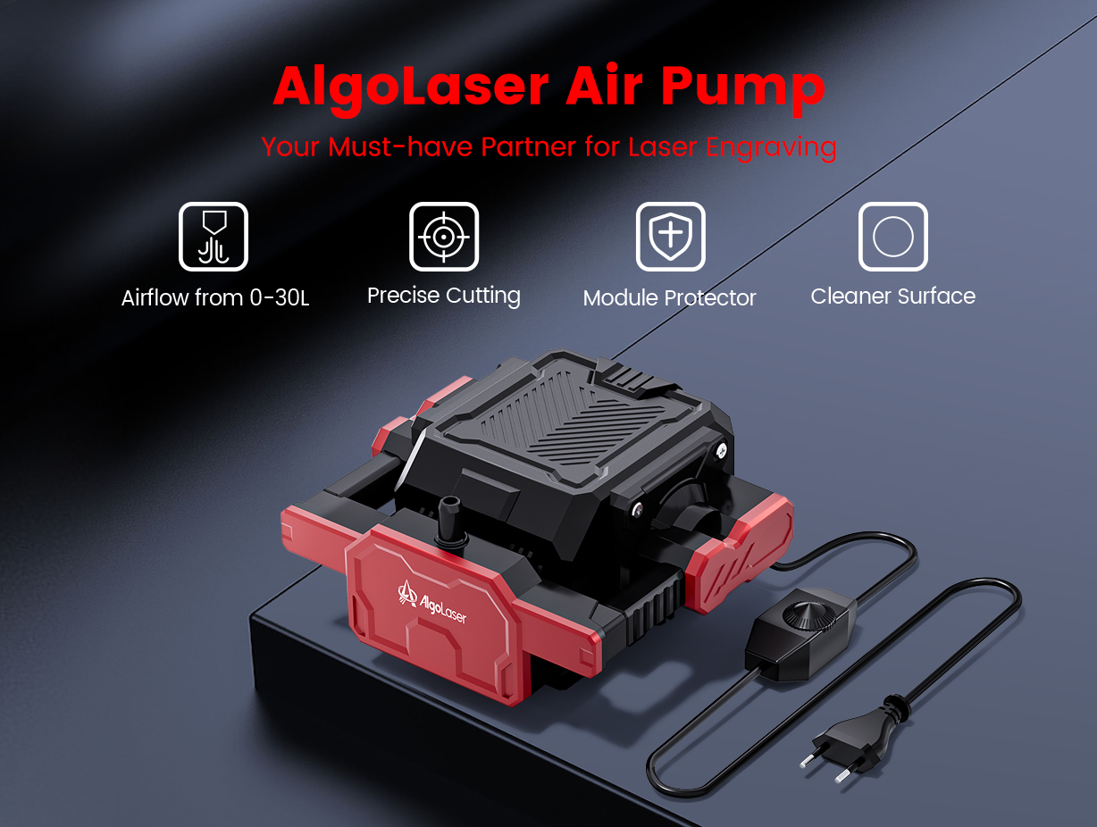 AlgoLaser調整可能なエアアシストポンプキット 30L - Air Assist Pump Laser のレビューと価格