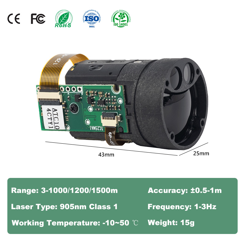 1200mミニTOFレーザー距離計モジュール、905nm U - Industrial Laser Applications のレビューと価格